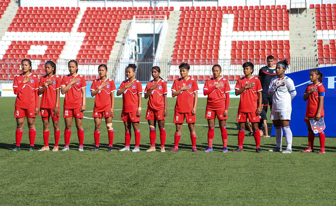 साफ यू-१६ महिला फुटबलस् आज नेपाल र भुटानबीच भिडन्त
